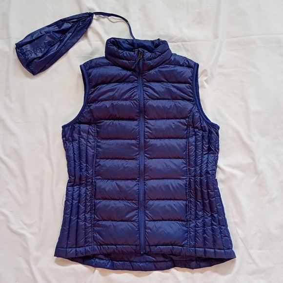 Heatpeek Jackets & Blazers - Heatpeek lightweight nylon collapsible Women's Blue Puffer Vest M